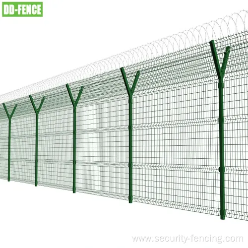 Powder Coated Galvanized Airport Welded Wire Mesh Fence